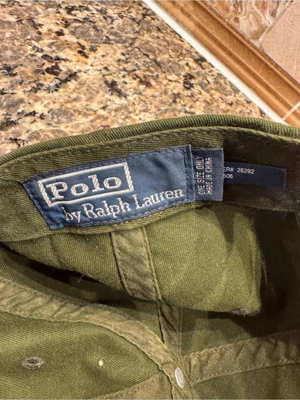 (2) Ralph Lauren Baseball Caps Olive Green & Orange Cotton - Picture 7 of 12